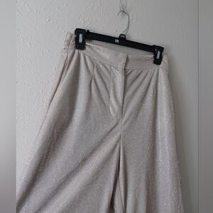 WAYF Sparkling Cream Wide-Leg Pants